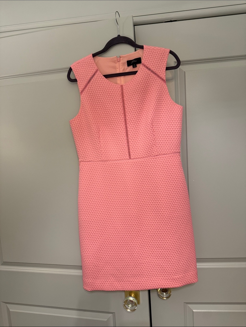 J Crew Pink Textured Sheath Dress